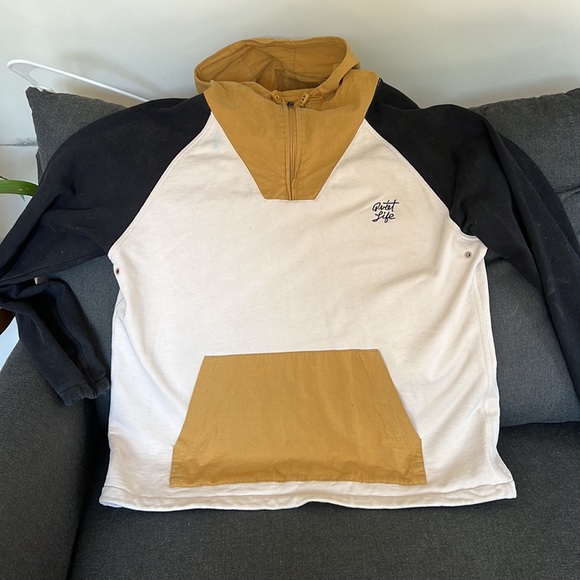 The Quiet Life skateboard apparel 3 color panel 1/4 zip hoodie - Picture 4 of 5